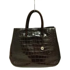 FURLA(フルラ) トートバッグ - ダークブラウン 型押し加工 レザー