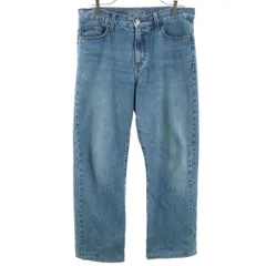 UNIQLO ユニクロ JW ANDERSON JWアンダーソン コラボ ストレートデニムパンツ W27 ウォッシュブルー ジーンズ レディース 古着