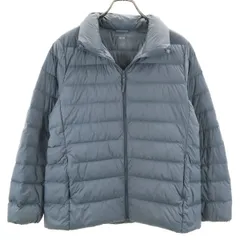 UNIQLO ユニクロ ウルトラライトダウンジャケット XL ブルー系 収納袋付き レディース 古着