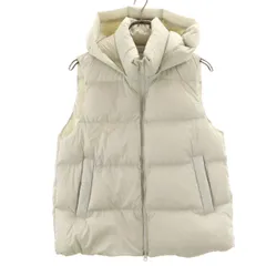 UNIQLO ユニクロ ウルトラライト ボリューム ダウンベスト L アイボリー 収納袋付き レディース 古着