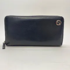 3377 GUCCI グッチ 長財布 ブラック レザー シェリーライン GG インターロッキング ラウンドファスナー