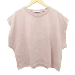 ザラ ZARA ヴィンテージ加工 半袖 カットソー Tシャツ L レンガ色 ■GY99