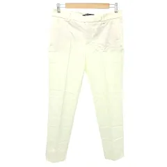 ザラウーマン ZARA WOMAN 美品 テーパード スラックス パンツ ストレッチ EUR38 US6 白 ホワイト A0119
