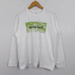mont-bell モンベル ロンT ロゴプリント ホワイト Mサイズ メンズ 古着 アウトドア ストリート