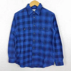 UNIQLO ユニクロ JW ANDERSON ネルシャツ チェック柄 ブルー Sサイズ メンズ 古着 ワーク系 アメカジ ストリート