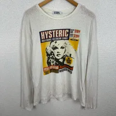 HYSTERIC GLAMOUR ヒステリックグラマー 長袖Tシャツ グラフィックプリント ホワイト Lサイズ メンズ 古着 ストリート グランジ