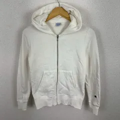 Champion チャンピオン スウェット パーカー フルジップ 無地 ホワイト Mサイズ メンズ 古着 ストリート スポーツMIX