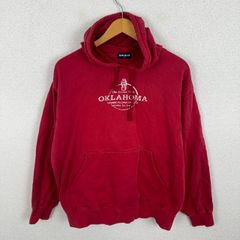 OLD UNIQLO ユニクロ スウェット パーカー プルオーバー ロゴプリント レッド XLサイズ メンズ 古着 アメカジ ストリート