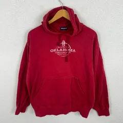 OLD UNIQLO ユニクロ スウェット パーカー プルオーバー ロゴプリント レッド XLサイズ メンズ 古着 アメカジ ストリート