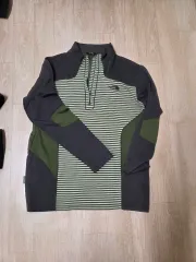 THE NORTH FACE ザノースフェイス ストライプ ハーフネック 長袖Tシャツ 105