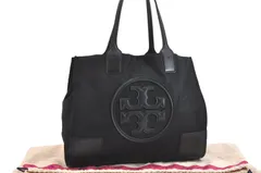 Tory Burch トリーバーチ エラ ヴィンテージ ナイロン レザー ショルダートートバッグ ブラック 5521N