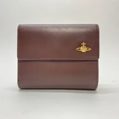 3054 Vivienne Westwood ヴィヴィアンウエストウッド 三つ折り財布 ブラウン レザー