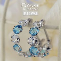 ジュエリーツツミ k14 WG ブルートパーズ 指輪 リング 14金 11号 ジュエリーツツミ k14 WG ブルートパーズ 指輪 リング 14金 11号