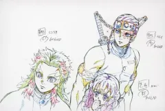 【中古】ポストカード 煉獄杏寿郎(宇髄天元/甘露寺蜜璃/左向き) 展示原画ポストカード 「鬼滅の刃 キャラクター絵巻カフェ in ufotable Cafe 第五期」