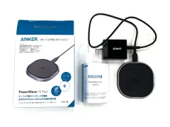 AU　ANKER　アンカー　RS8P001K　POWERWAVE 15 PAD　ワイヤレス充電器　サイズ88×88×11.5　ブラック/シルバー　箱付