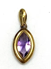 K18  紫石付き ペンダントトップ  ネックレストップ   2.4ｇ 18金