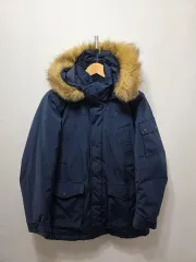 THE NORTH FACE ザノースフェイス ネイビー ダウン アウター フード ファー XS