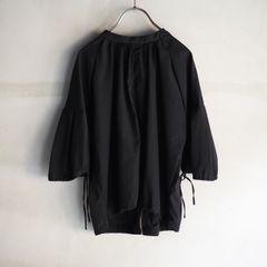 近年✨ DRAWER コットンパフスリーブブラウス ギャザー ブラック