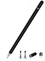 新品 BATENA(バテナ) タッチペン 充電不要 予備円盤型ペン先2個付き スライラスペン 全機種対応 好感度 感度 2in1 磁器キャップ 極細 スマホゲーム アイフォーン iPhone iPad タブレット Android アンドロイド 円盤型ペン先 (