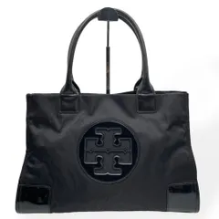 良品　TORY BURCH　トリーバーチ　ナイロン　トートバッグ　ブラック　黒