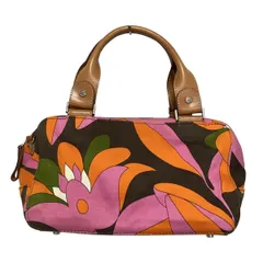 Kate spade(ケイトスペード) ハンドバッグ - グレーベージュ×ライトブラウン×マルチ 花柄 レザー