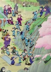 忍たま乱太郎 ファンブックの段 ポスター 六年生 忍たま乱太郎 描き下ろしビッグポスター ファンブックの段綴じ込み付録
