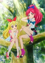 【中古】ポスター B2両面ポスター(八つ折) 星宮いちご＆音城セイラ/集合 「アイカツ!/イナズマイレブン 超次元ドリームマッチ」 アニメージュ 2014年10月号付録