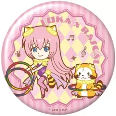 【中古】バッジ・ピンズ(キャラクター) 巡音ルカ＆ラスカル(SD) 「初音ミク×あらいぐまラスカル 2019 おっきめ缶バッジコレクション」