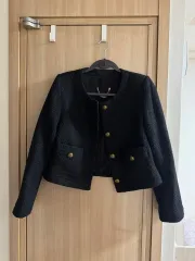 ウールブレンド 冬 ツイードジャケット