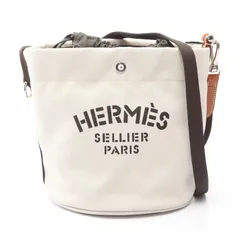 エルメス HERMES ショルダーバッグ サックドパンサージュ バケットバッグ ナチュラル キャンバス レザー サック ド パンサージュ ナチュラル レディース Used Aのサムネイル