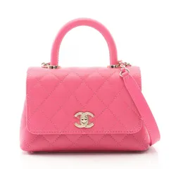 シャネル CHANEL ハンドバッグ ココハンドルXXS トップハンドル フューシャピンク キャビアスキン(グレインドカーフ) ココハンドル マトラッセ 2wayチェーンショルダー