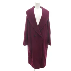 美品 PEGGY LANA  ペギーラナ チェスターコート ジャケット ウール 2 パープル ダブルブレスト ラペルカラー /RG ■GY60