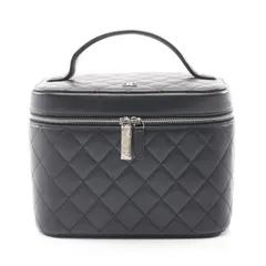 シャネル CHANEL ハンドバッグ マトラッセ ブラック ラムスキン（羊革） マトラッセ バニティバッグ レディース Used A