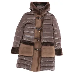 美品 エンメティ EMMETI コート ロングコート ダウンコート ムートン ア