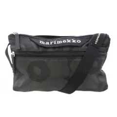 マリメッコ marimekko Neat Crossbody Unikko ウニッコ クロスボディバッグ ショルダーバッグ ロゴ 花柄 黒 ブラック グレー 094123 /BB