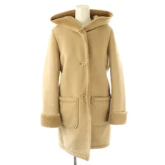 B&Y ユナイテッドアローズ BEAUTY&YOUTH ビューティー&ユース フェイクムートンコート アウター フード ベージュ /DF ■GY48
