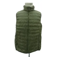 ユニクロ UNIQLO ウルトラライトダウンベスト ジャケット ミドル丈 XL カーキ スタンドカラー /HO18 ■GY61