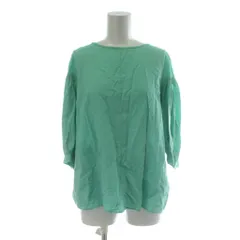 ボールジー BALLSEY トゥモローランド ブラウス 36 緑 グリーン 無地 ラウンドネック 七分袖  /PP ■GY61