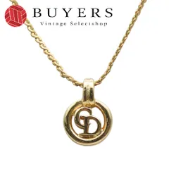 【中古】 クリスチャンディオール ネックレス メタル ゴールド メッキ CDロゴ アクセサリー レディース 女性 Christian Dior