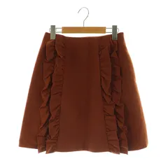 チェスティ Chesty フリルスカート ミニ 台形 0 茶 ブラウン /MY ■OS