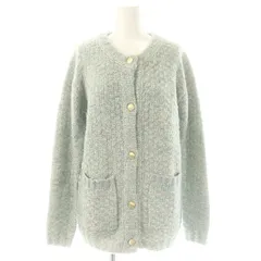 リゼクシー RESEXXY ツイードミディカーディガン ニット クルーネック F 緑 グリーン /AT ■OS ■SH