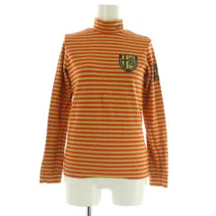 パーリーゲイツ PEARLY GATES ハイネックボーダーカットソー 長袖 ストレッチ プリント ゴルフ 1 レッド カーキ /MY ■OS