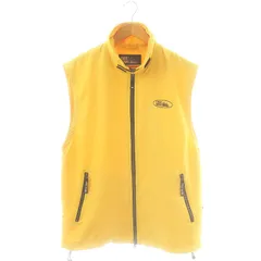 ファーストダウン FIRST DOWN ジップアップベスト LL 黄色 /MI ■OS ■GY39 ■AX