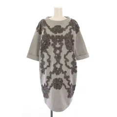 ダイアグラム グレースコンチネンタル Diagram GRACE CONTINENTAL テープモチーフワンピース ミニ丈 半袖 36 グレー 35132078 /BM