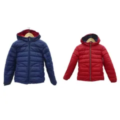 ポロ ラルフローレン POLO RALPH LAUREN ダウンジャケット ミドル丈 リバーシブル フード付き S/P 8 赤 レッド 紺 ネイビー /HO53 ■GY61 男の子