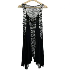 伊太利屋/GKITALIYA(イタリヤ) ワンピース サイズ9 M レディース美品  - 白×黒 ノースリーブ/ひざ丈/ビジュー