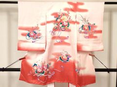 ☆4624☆ 絽 夏物 子供着物 襦袢付き 一つ身 女の子 七五三 3才 - メルカリ