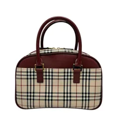バーバリー BURBERRY ハンドバッグ ノバチェック ミニボストン キャンバス/レザー レディース