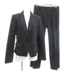 ボナジョルナータ BUONA GIORNATA 美品 セットアップ パンツ スーツ 11 黒 ブラック ストライプ柄 長袖 /RG ■GY59