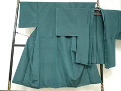 平和屋着物●男性　紬　アンサンブル　鉄色　正絹　逸品　未使用　DABB0623ud